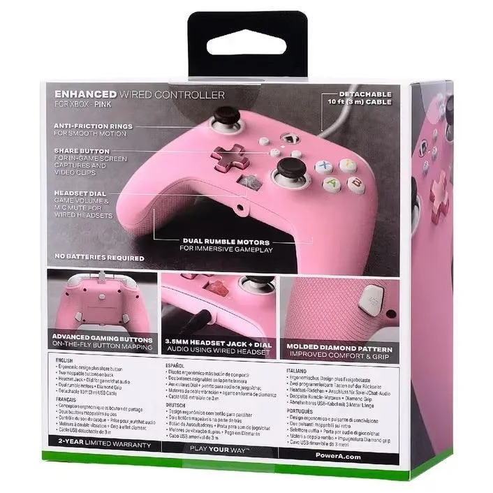 PowerA Enhanced Wired Controller for Xbox Series X|S Pink