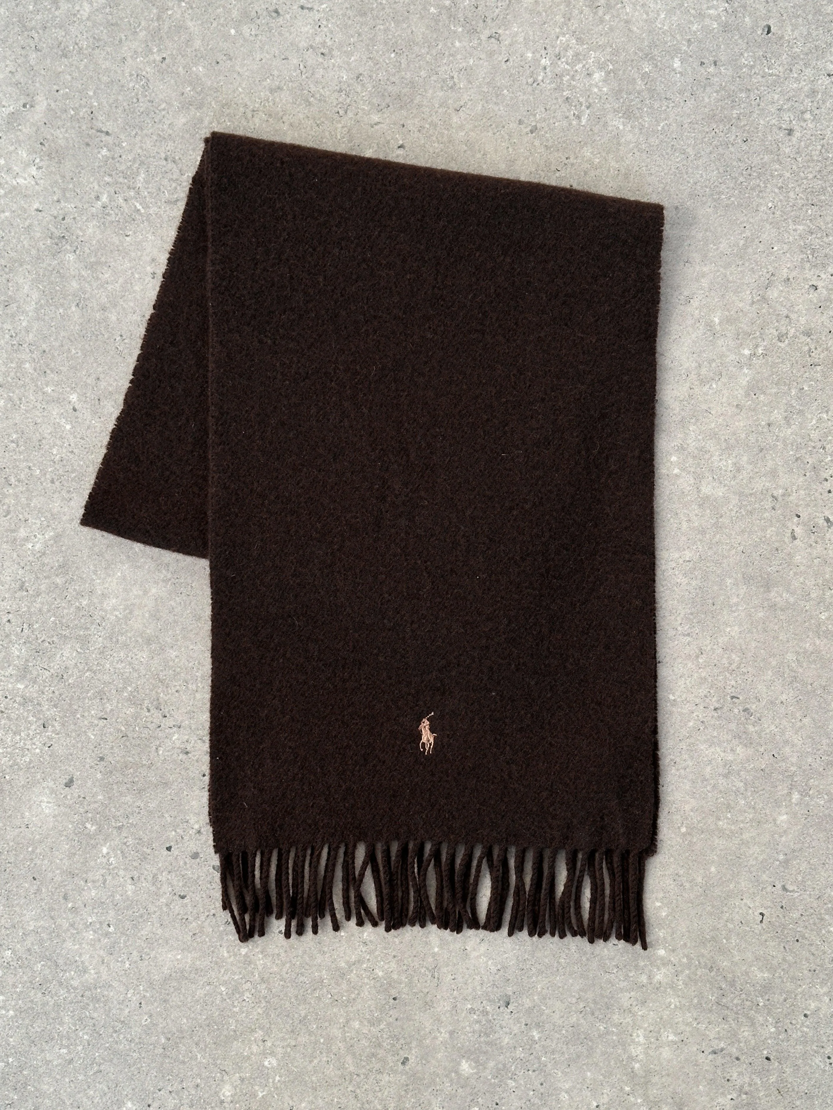 Ralph Lauren Pure Lambswool Logo Scarf