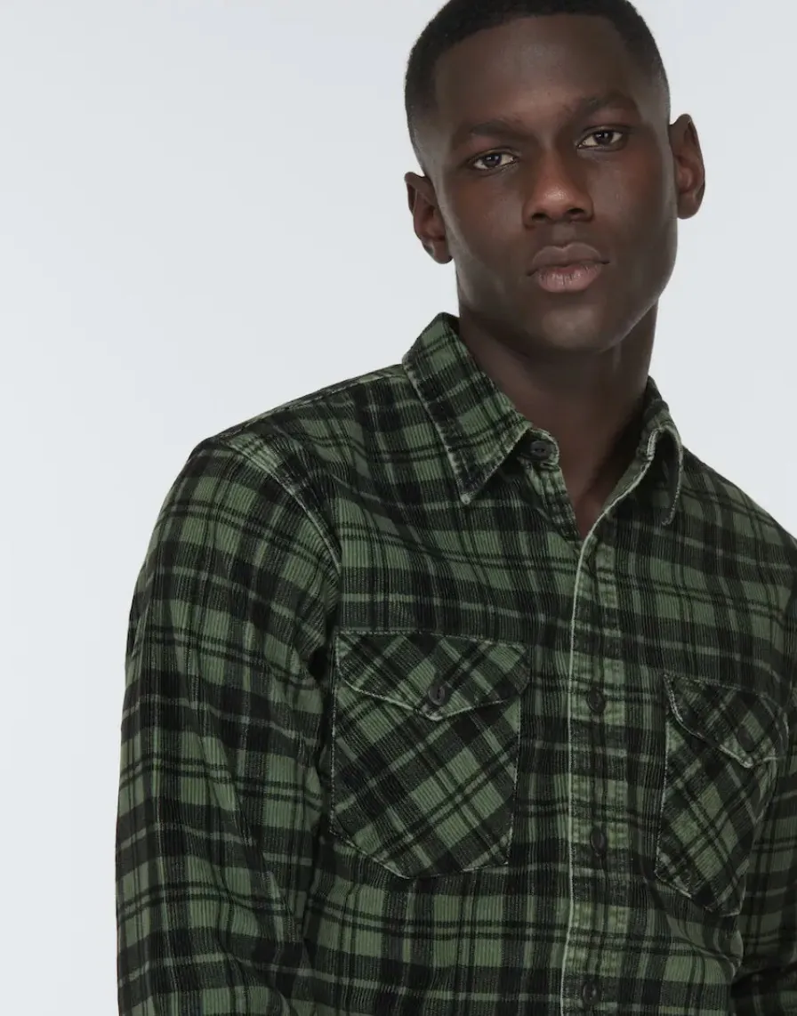 RRL  |Tartan Long Sleeves Cotton Surf Style Shirts