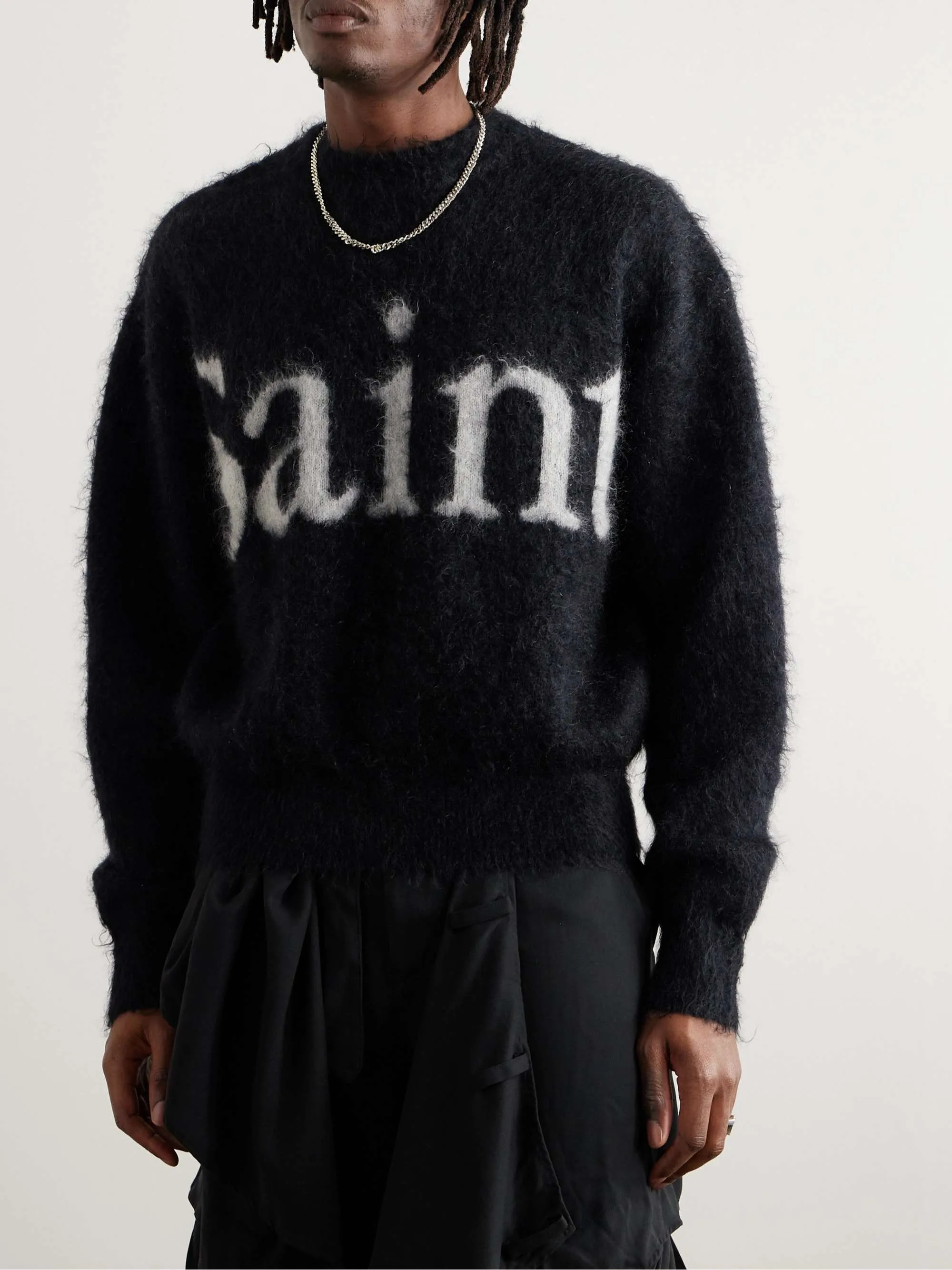 Saint Mxxxxxx  |Crew Neck Pullovers Unisex Wool Nylon Blended Fabrics