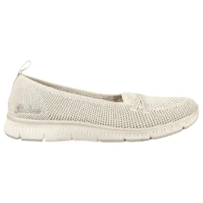 SKECHERS Women's Be-Cool Passioknit Running Shoe (Natural)