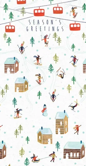 Ski Slope Holiday Money Card