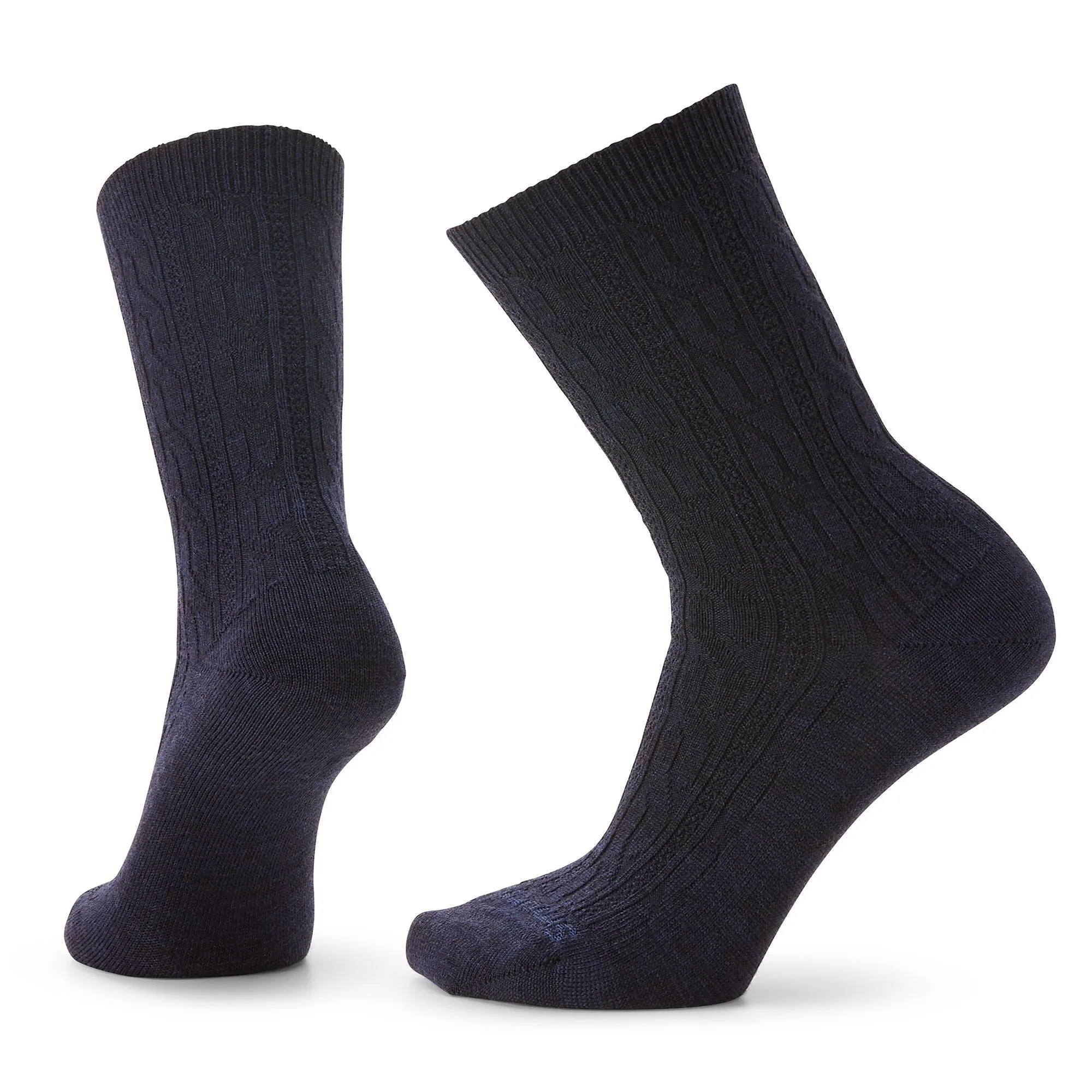 Smartwool Everyday Lifestyle Cable Crew Socks In Deep Navy Heather