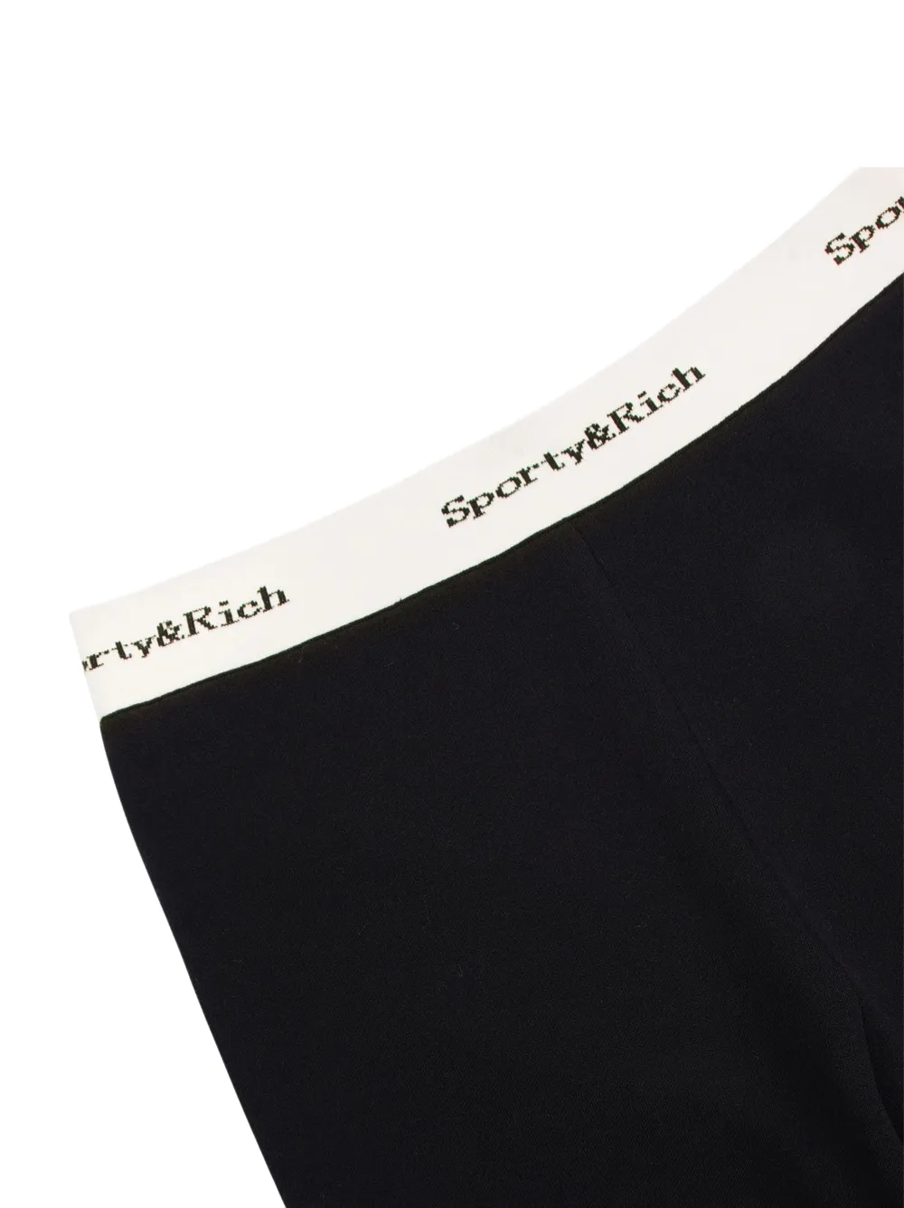 Sporty & Rich Serif Logo Legging in Black