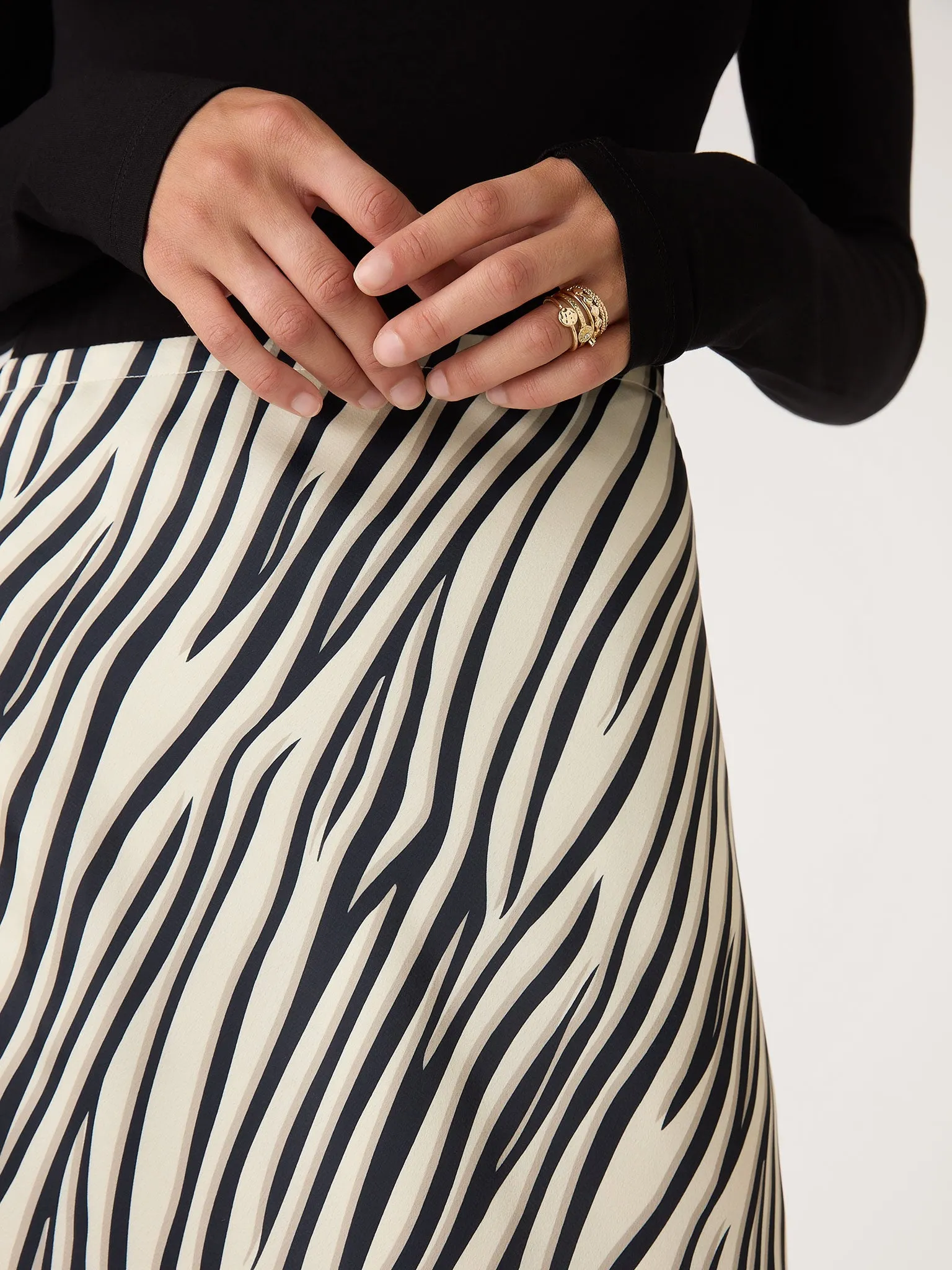 Stella Skirt in Beige Zebra