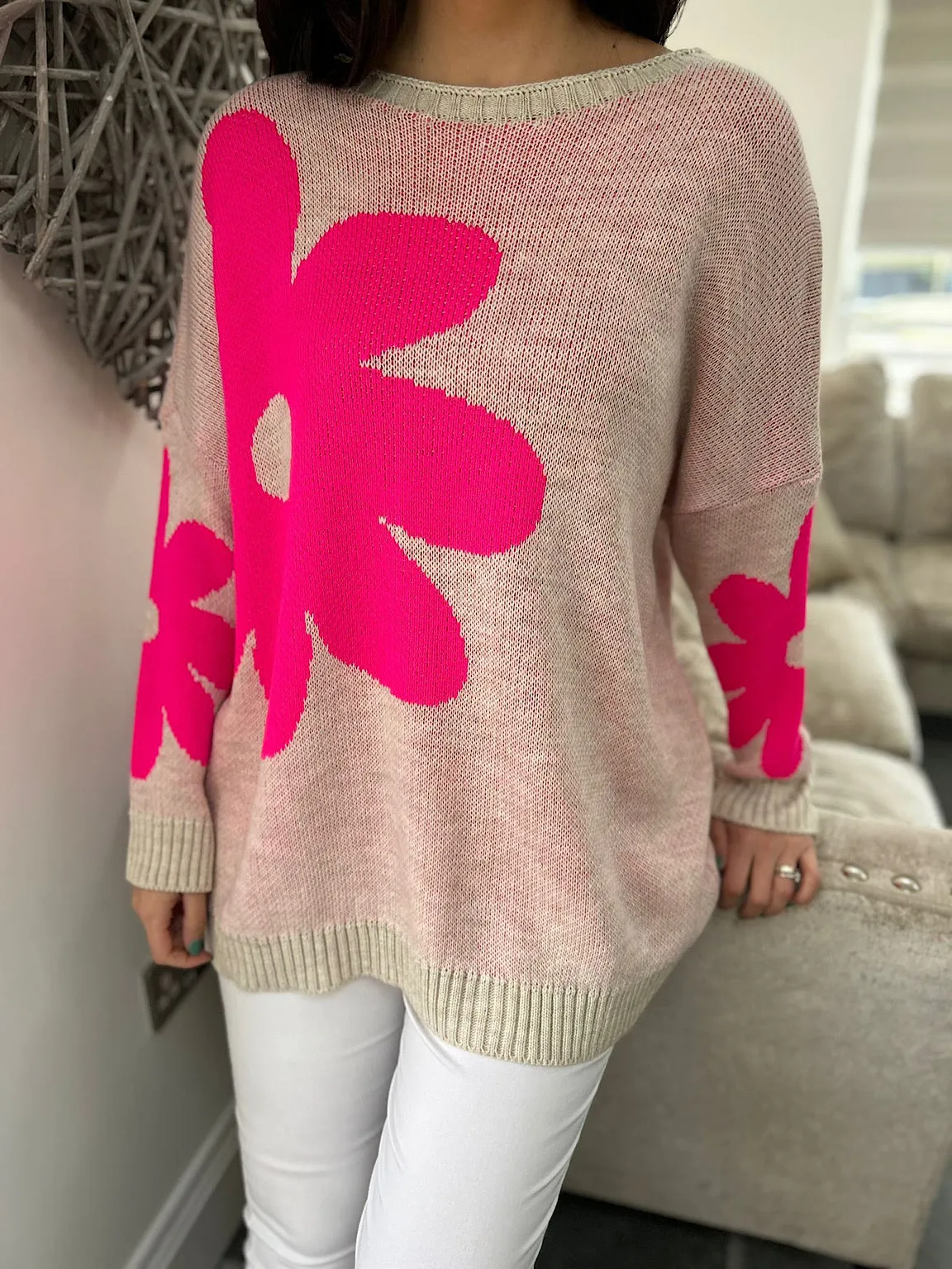 Stone Daisy Knit Jumper Carmen