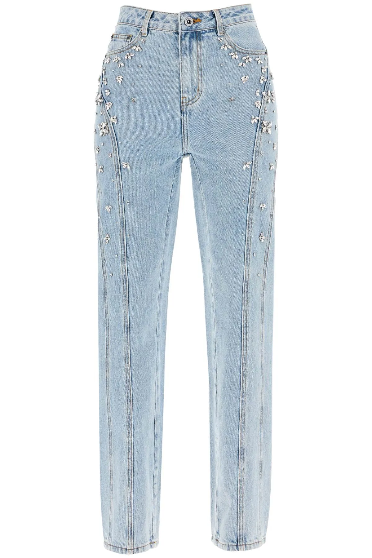 STRAIGHT JEANS WITH CRYSTALS