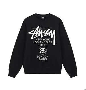 STUSSY  |Unisex Street Style Long Sleeves Logo Skater Style