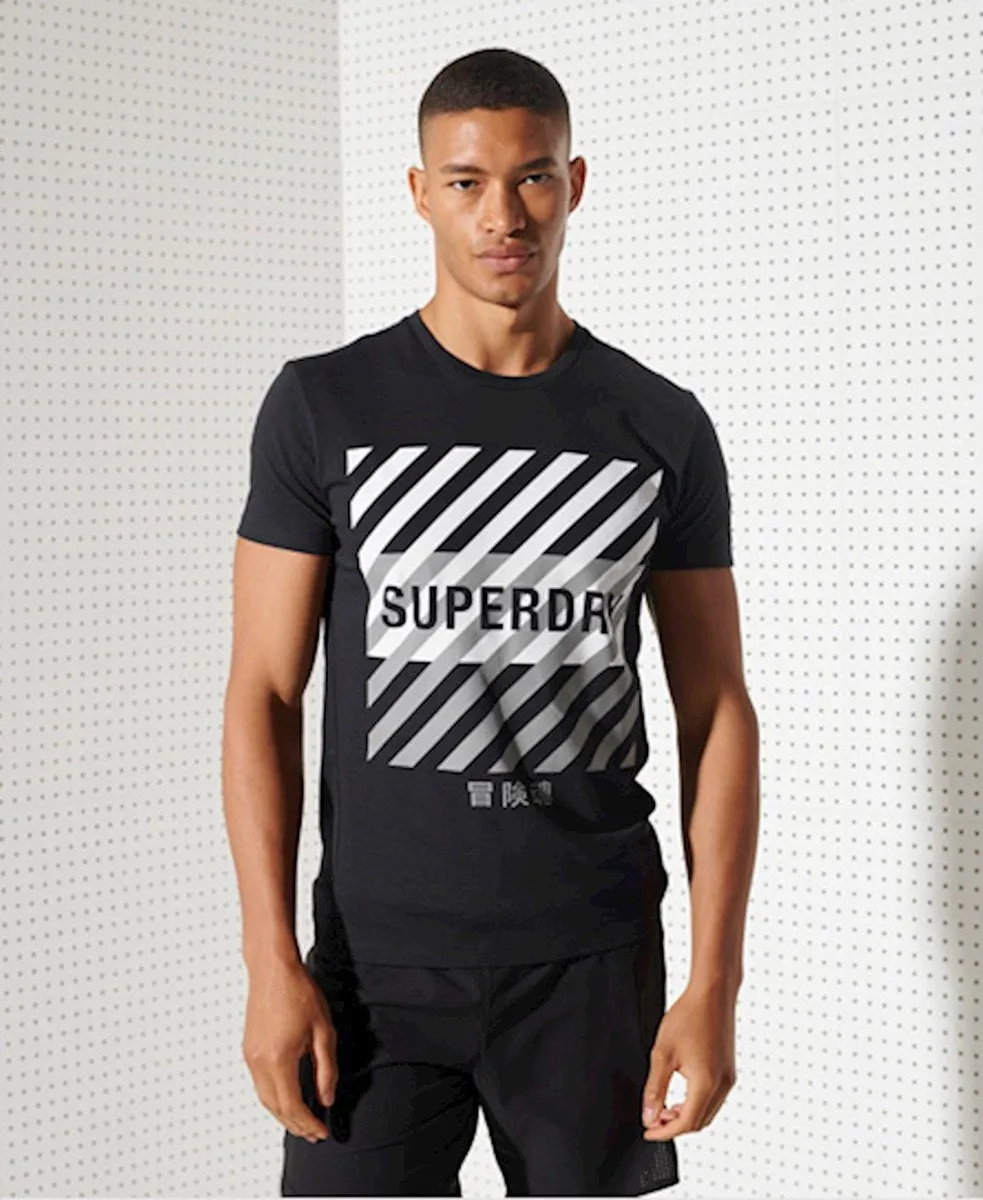 Superdry CORESPORT GRAPHIC TEE Men’s - BLACK