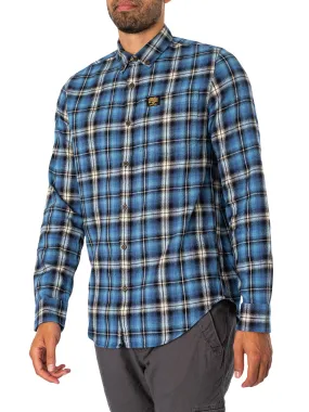 Superdry Cotton Lumberjack Shirt - Burghley Check Blue