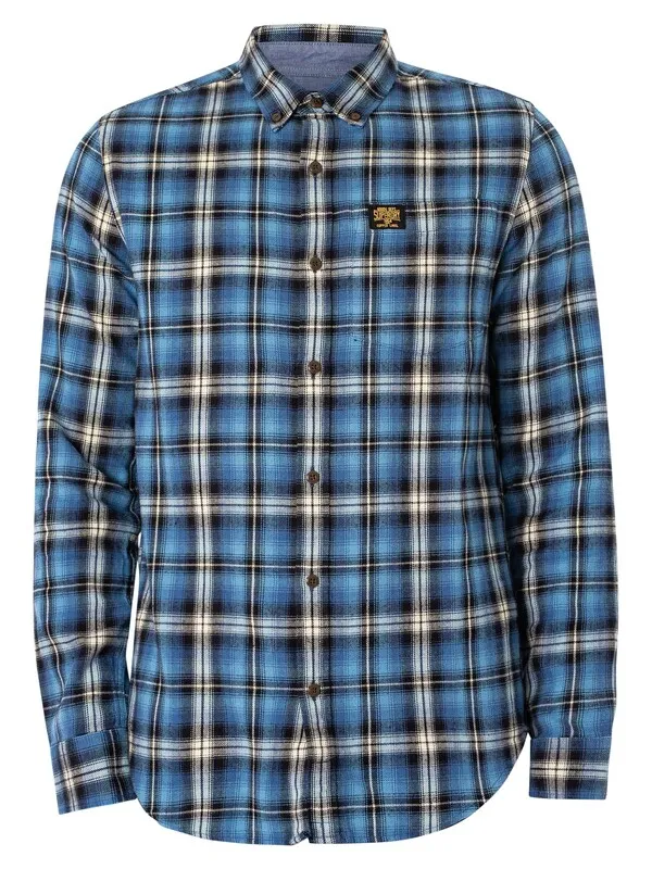 Superdry Cotton Lumberjack Shirt - Burghley Check Blue