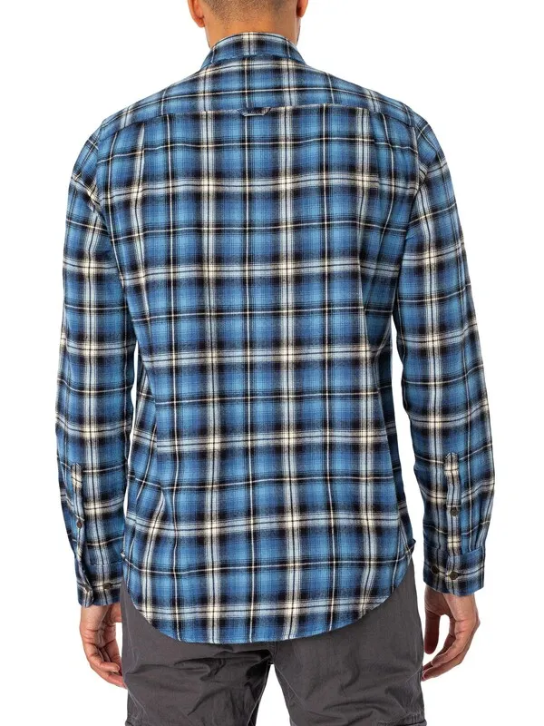 Superdry Cotton Lumberjack Shirt - Burghley Check Blue