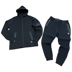 Superdry TRAINING GYMTECH ZIPHOOD SUIT / Men’s - BLACK