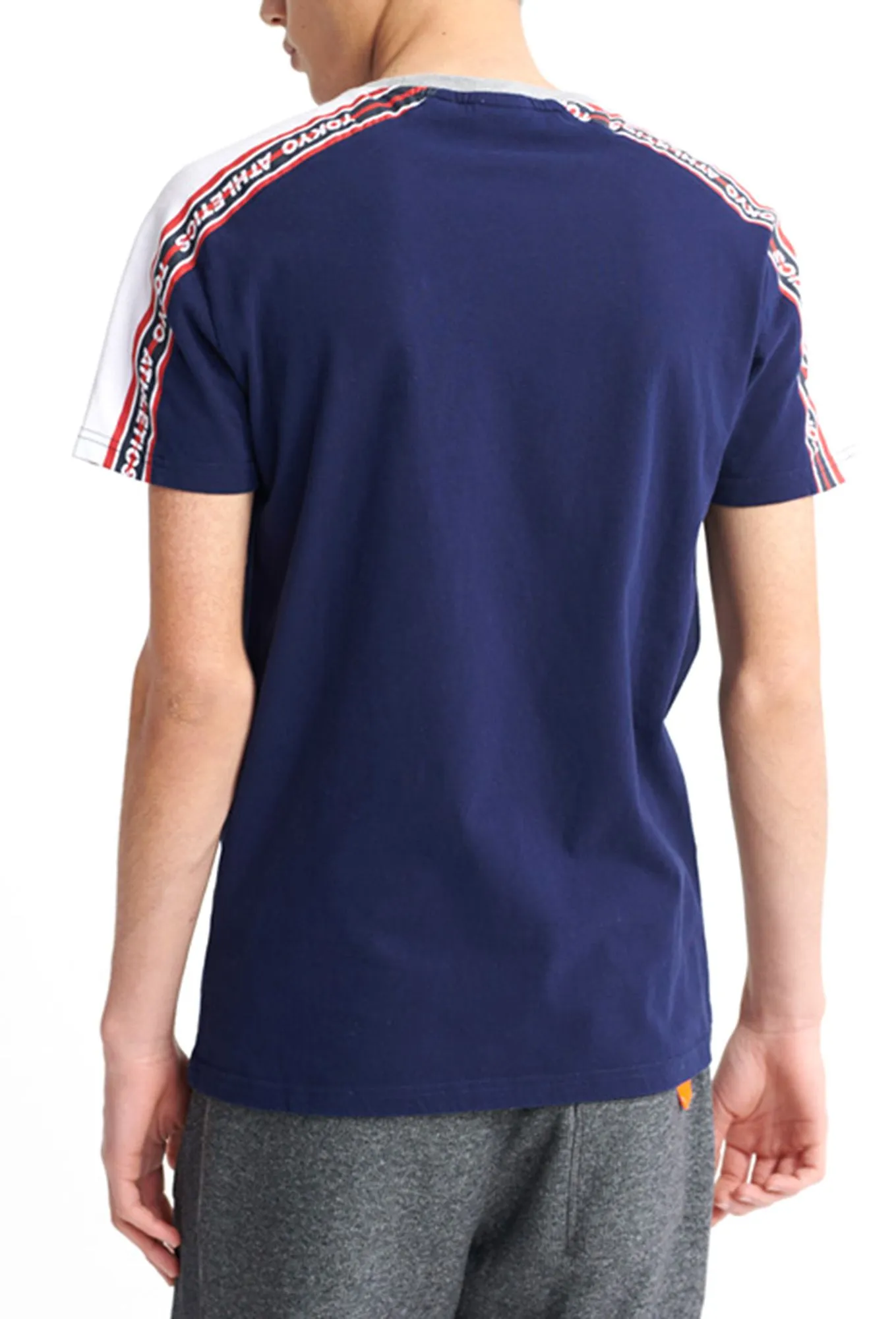 Superdry Trophy Colour Block Logo T-Shirt Rich Navy