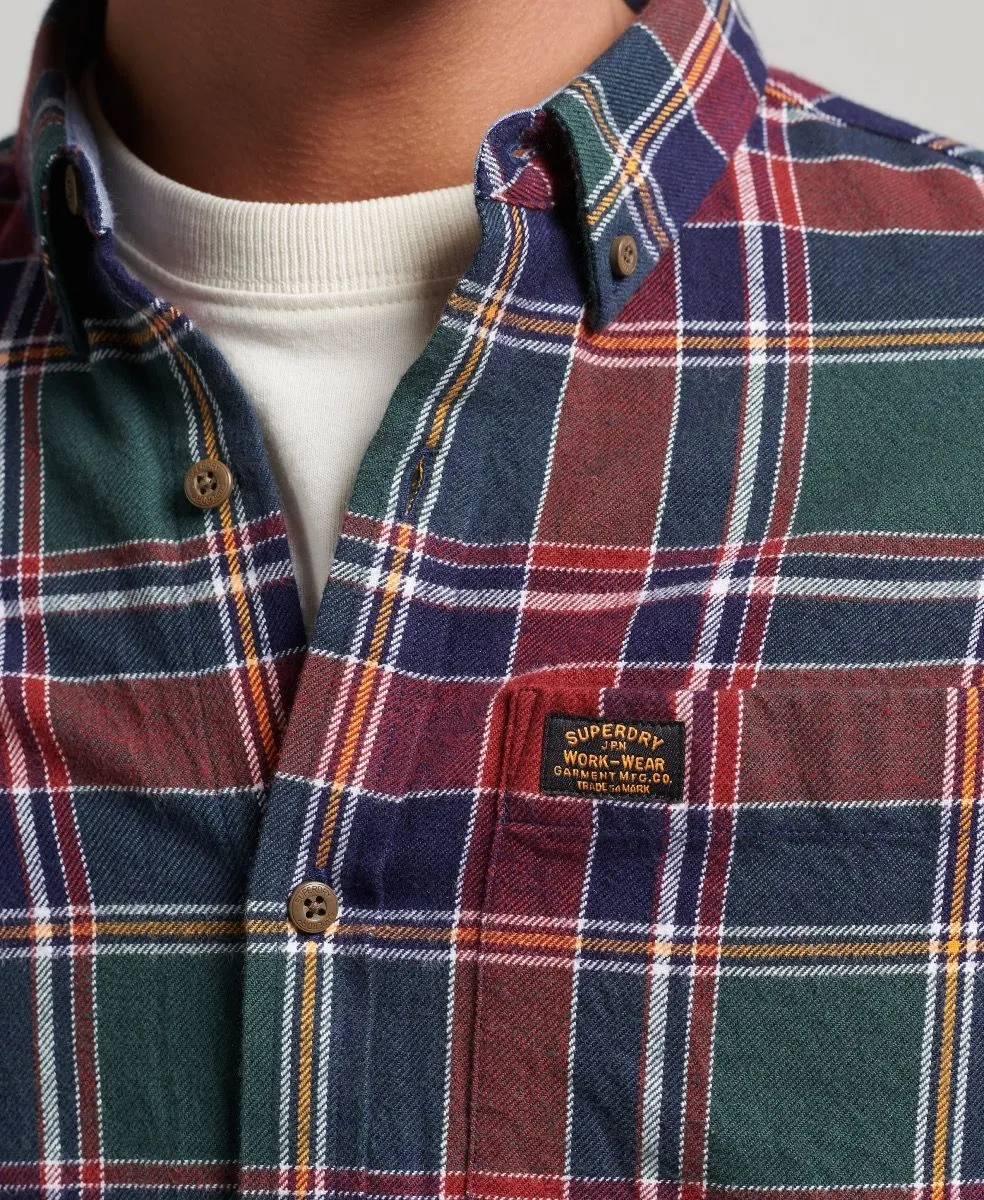 Superdry Vintage Embroided Lumberjack Check Shirt Doyle Green