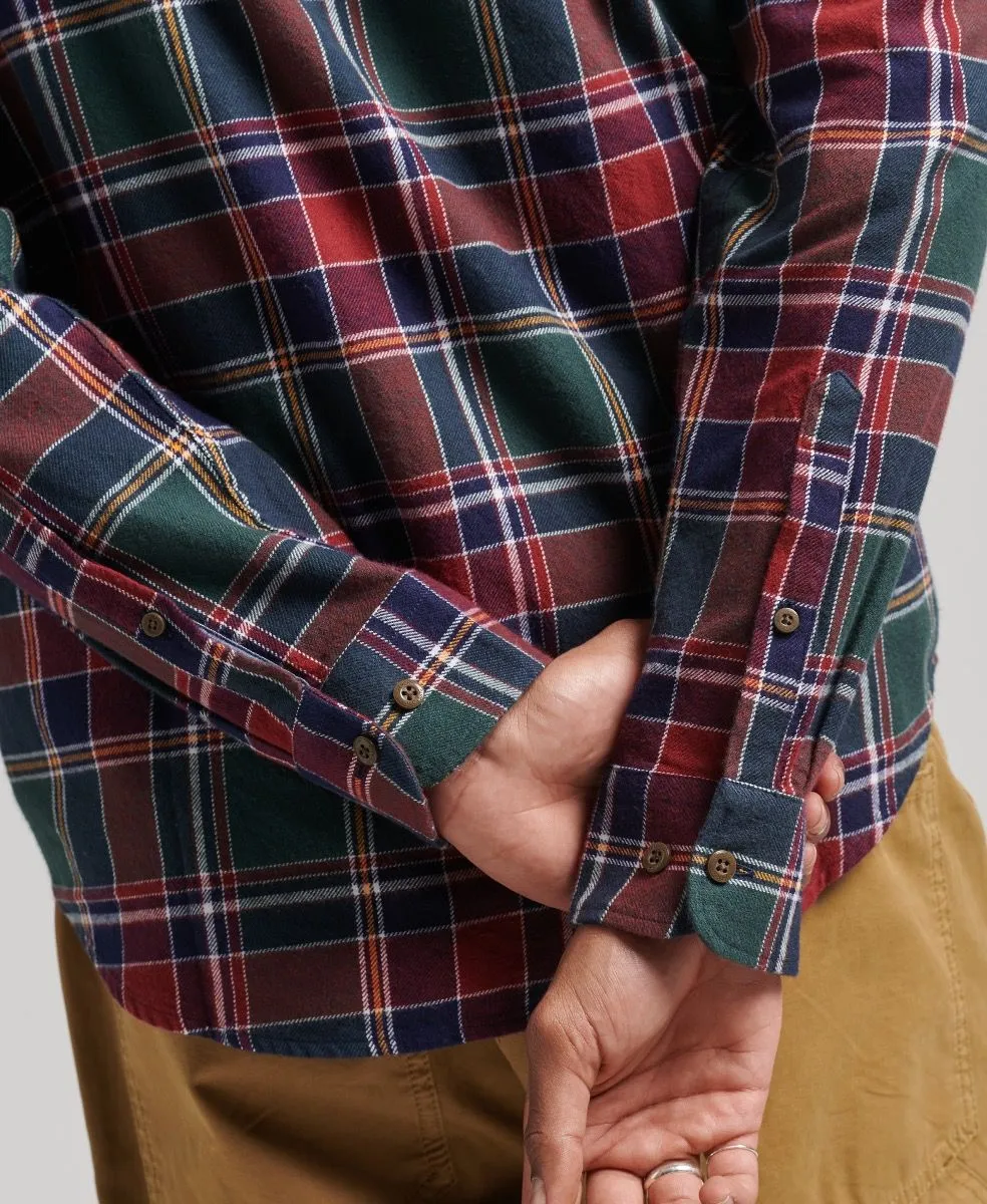 Superdry Vintage Embroided Lumberjack Check Shirt Doyle Green