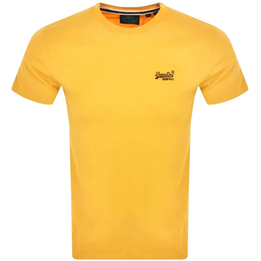 Superdry Vintage Logo T Shirt Yellow