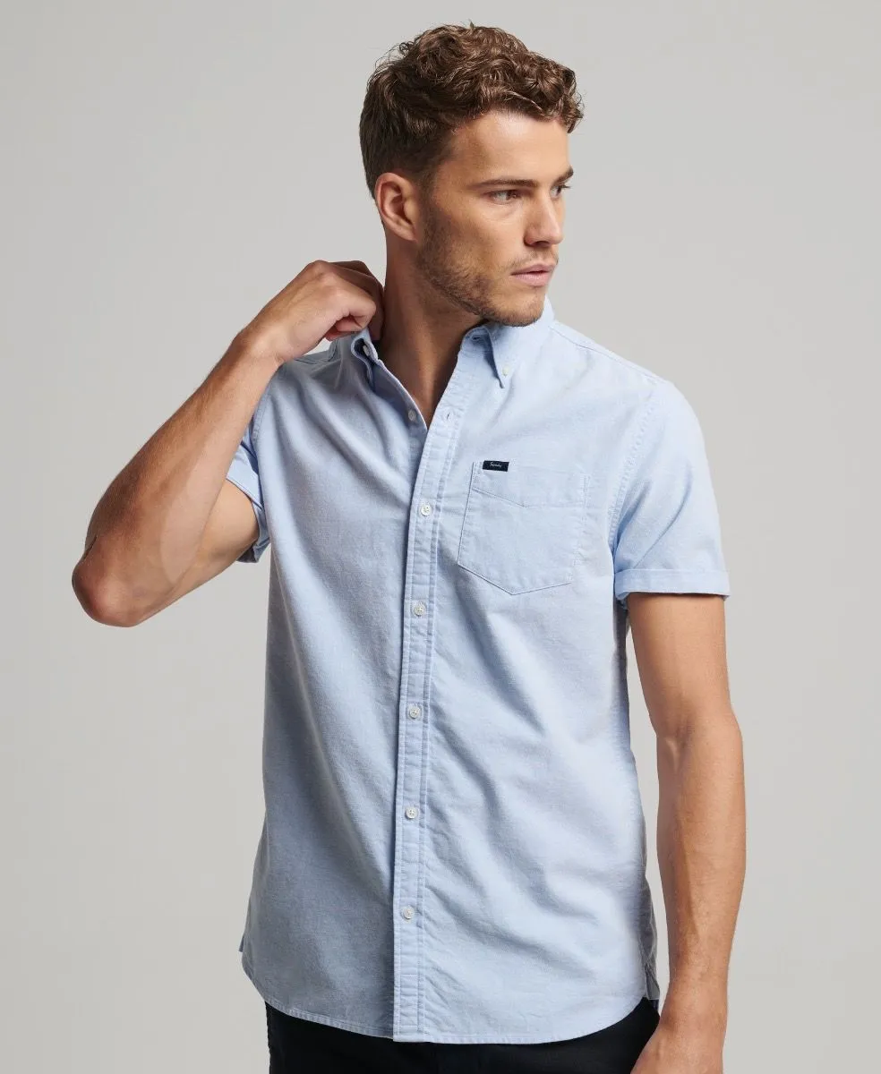 Superdry Vintage Oxford Short Sleeve Shirt Classic Blue