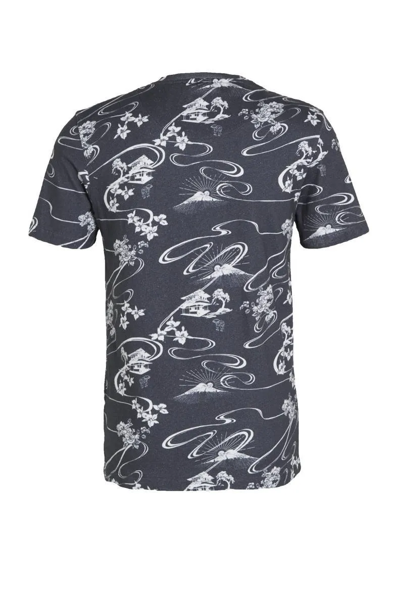 Superdry  VL  AOP  TEE Men’- MOON MOUTAIN NAVY