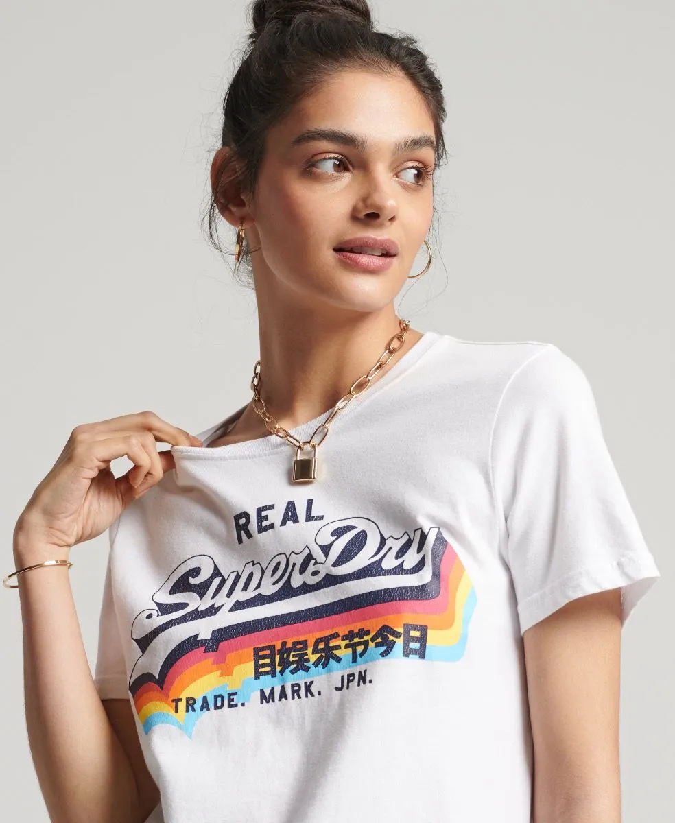 Superdry Womens Vintage Logo T-Shirt Optic