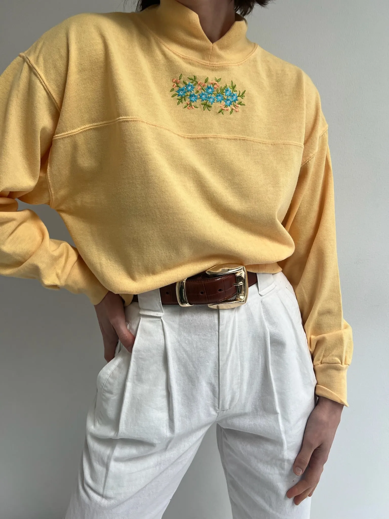 Sweet Vintage Embroidered Spring Popover