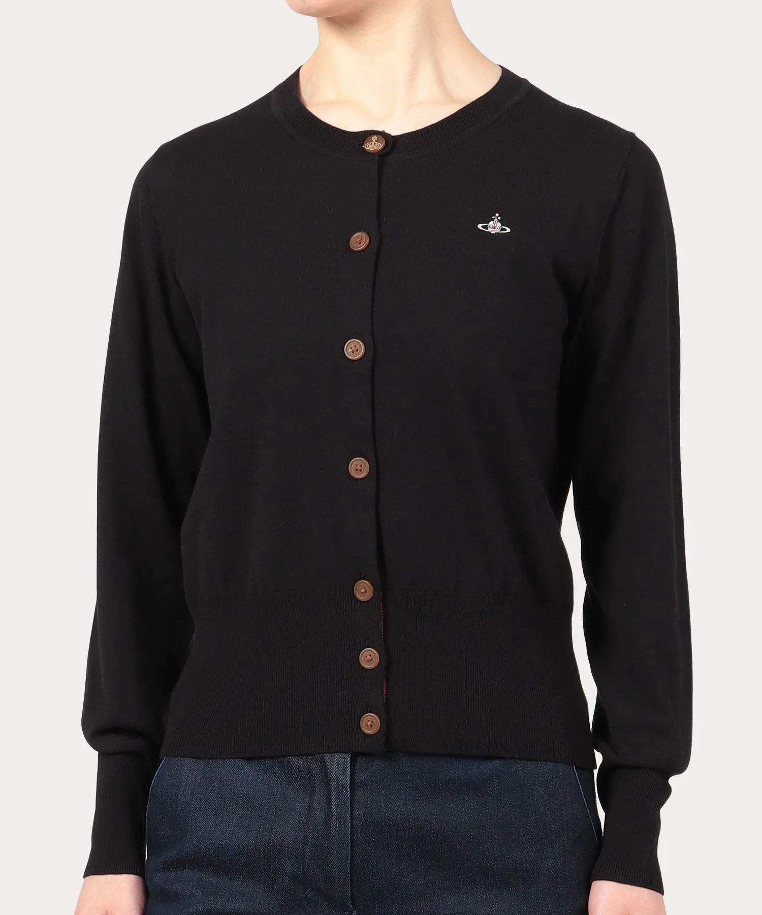 Vivienne Westwood  |Casual Style Long Sleeves Plain Cotton Logo Cardigans