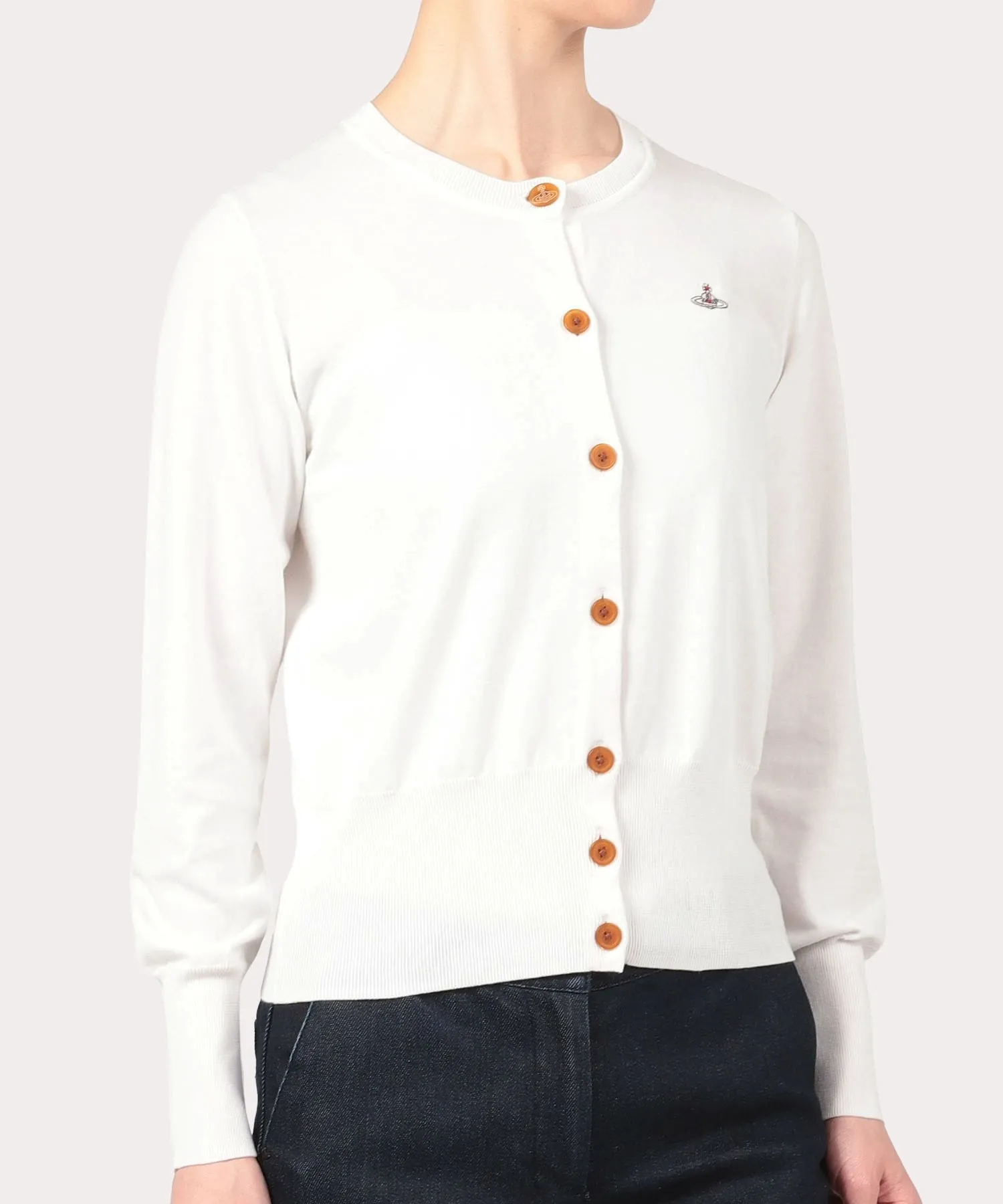 Vivienne Westwood  |Casual Style Long Sleeves Plain Cotton Logo Cardigans