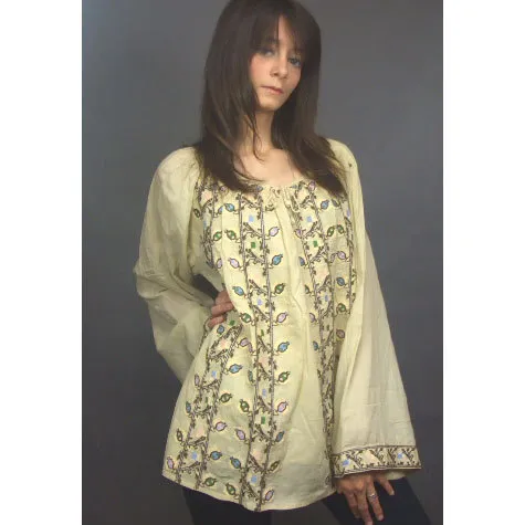 Winter Kate  |Long Sleeves Cotton Medium Oversized Shirts Tribal Tunics