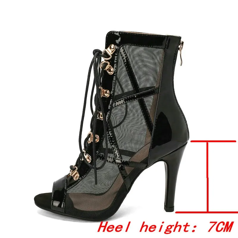 Women's Fashion Party Sexy Open-Toe Zipper High Heel Boot Shoes