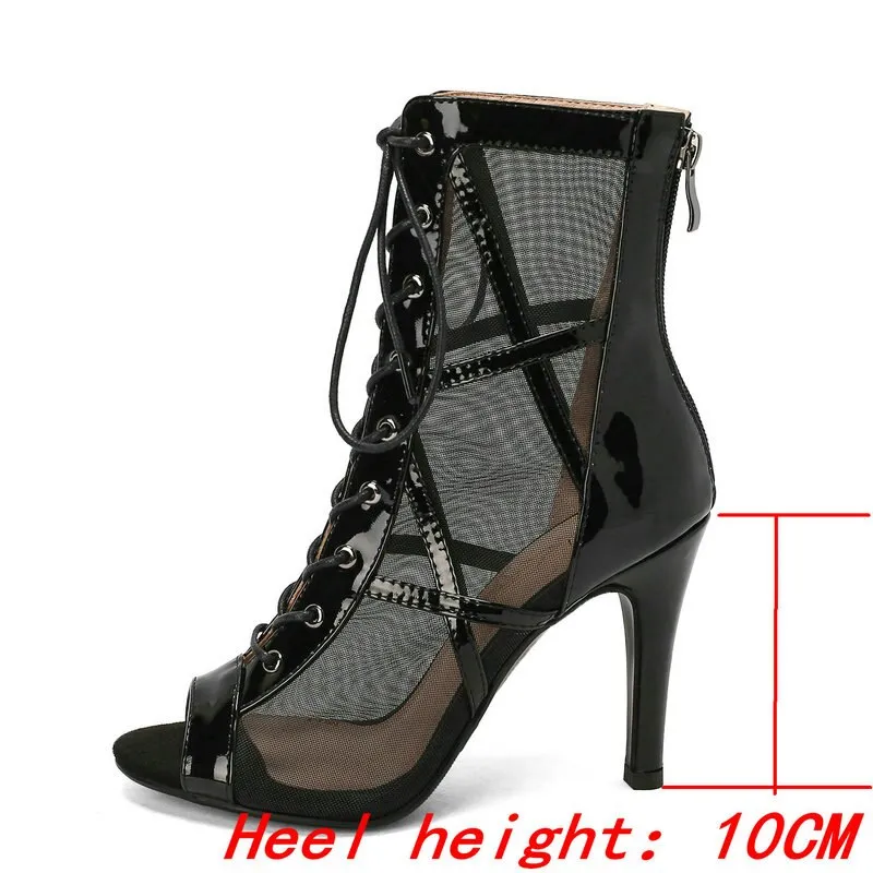 Women's Fashion Party Sexy Open-Toe Zipper High Heel Boot Shoes