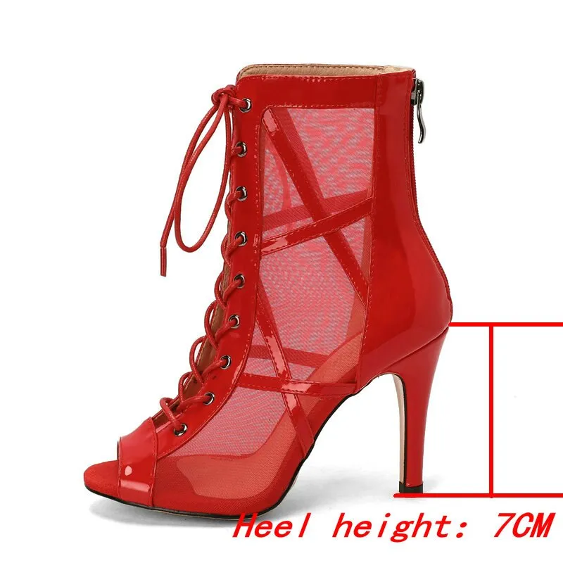 Women's Fashion Party Sexy Open-Toe Zipper High Heel Boot Shoes