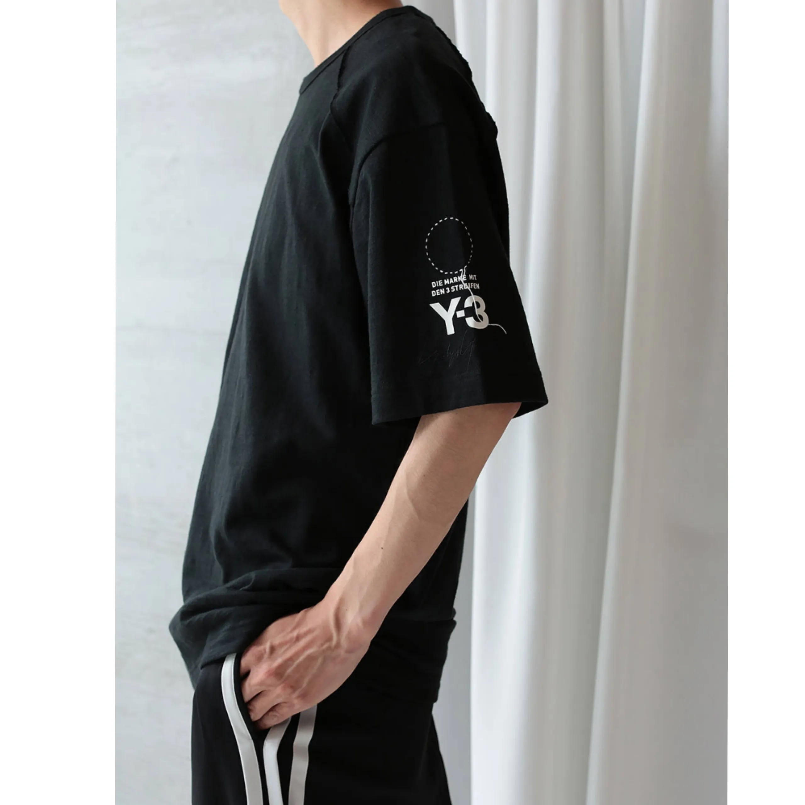 Y-3  |Crew Neck Pullovers Unisex Street Style Plain Cotton