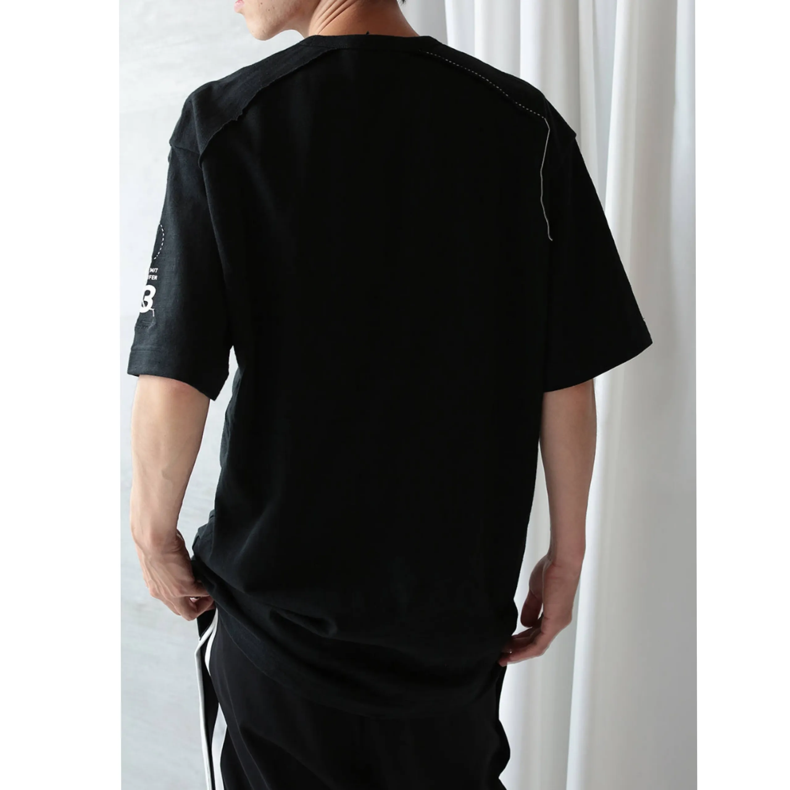 Y-3  |Crew Neck Pullovers Unisex Street Style Plain Cotton