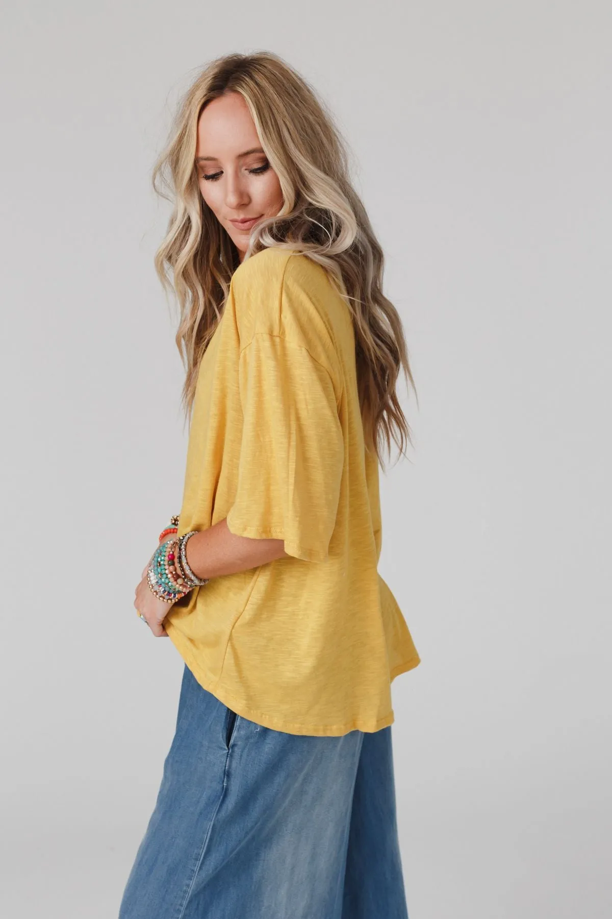 Your Favorite Slub Tee Shirt - Mustard