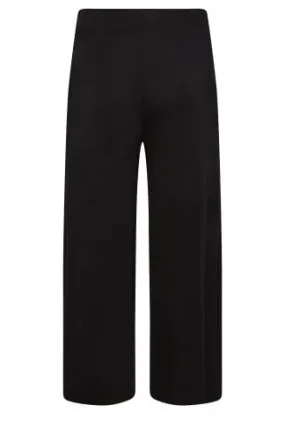 YOURS Curve Black Wide Leg Stretch Trousers