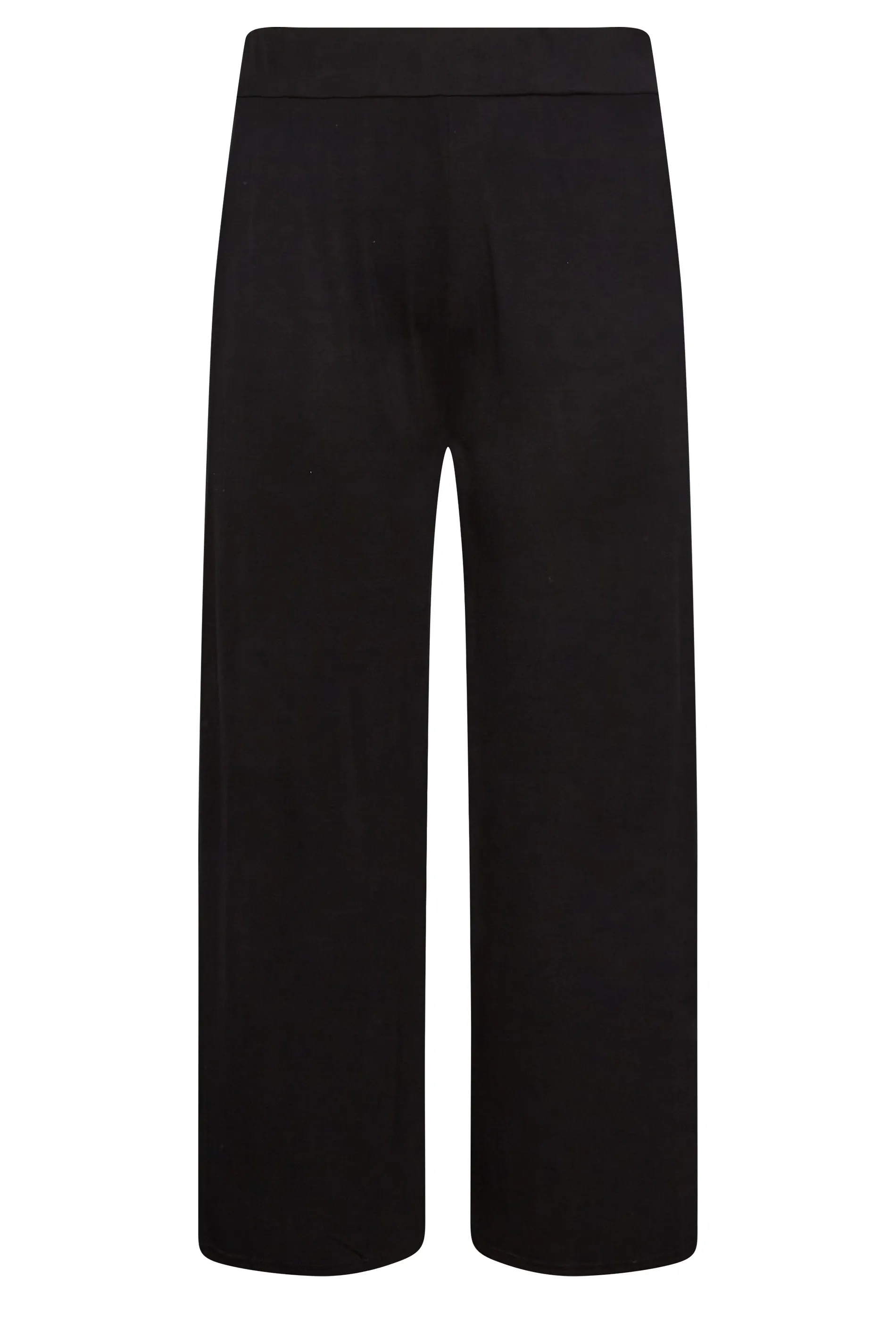 YOURS Curve Black Wide Leg Stretch Trousers