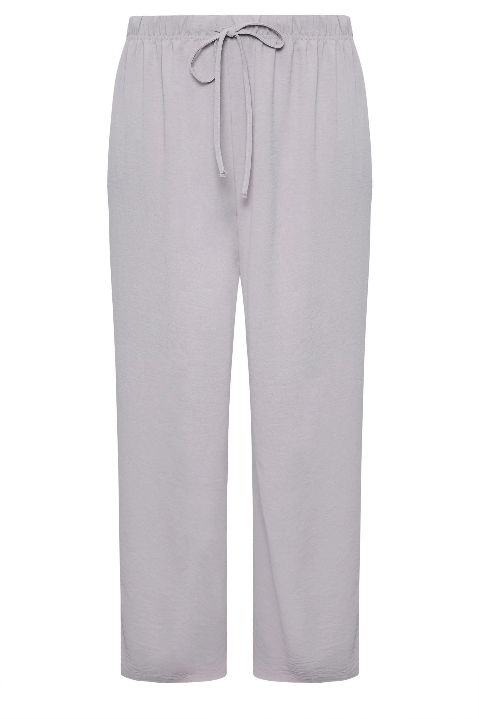 YOURS Curve Grey Twill Wide Leg Trousers